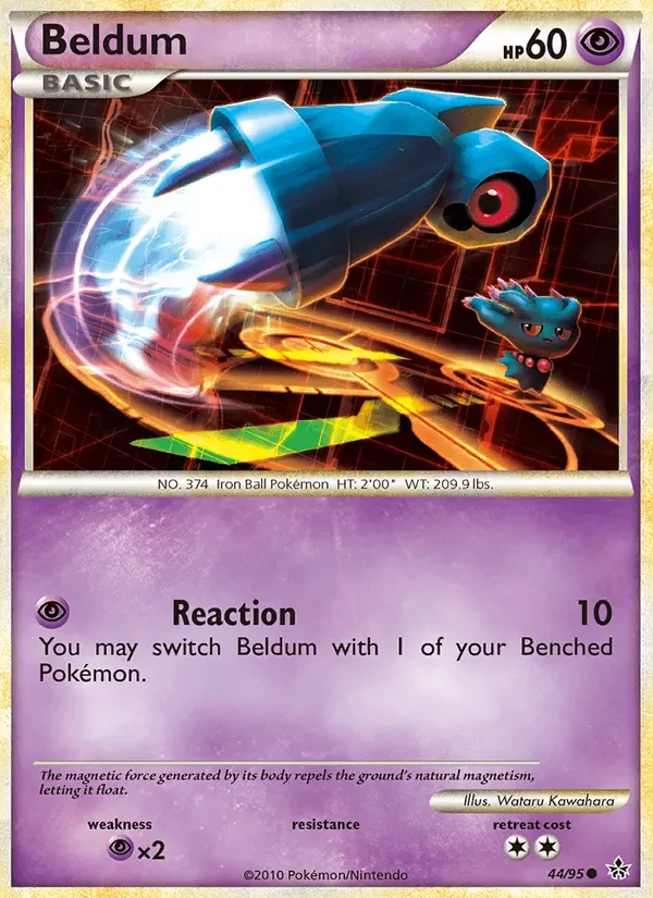 Beldum 44/95 Unleashed Pokémon card