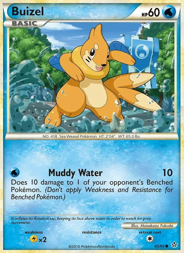 Buizel 45/95 Unleashed Pokémon card