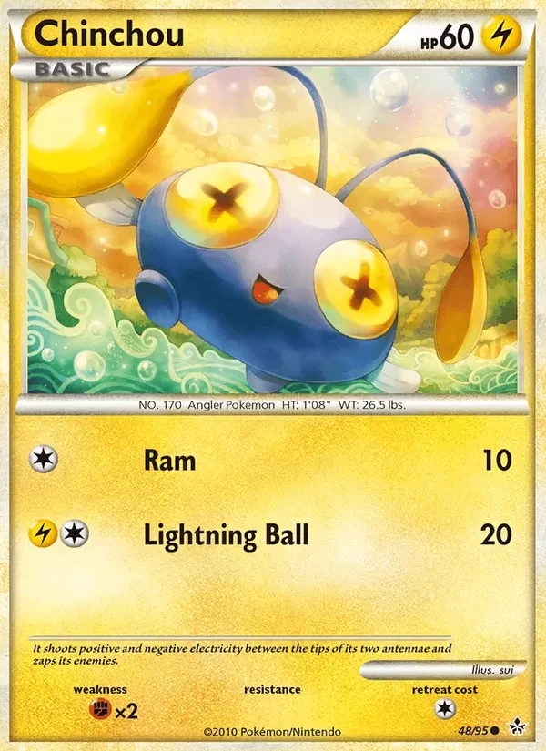 Chinchou 48/95 Unleashed Pokémon card