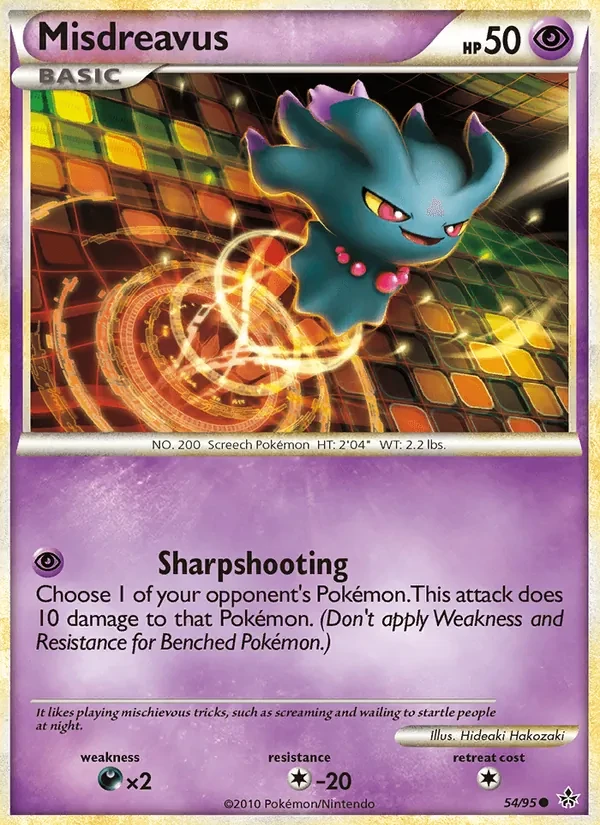Misdreavus 54/95 Unleashed Pokémon card