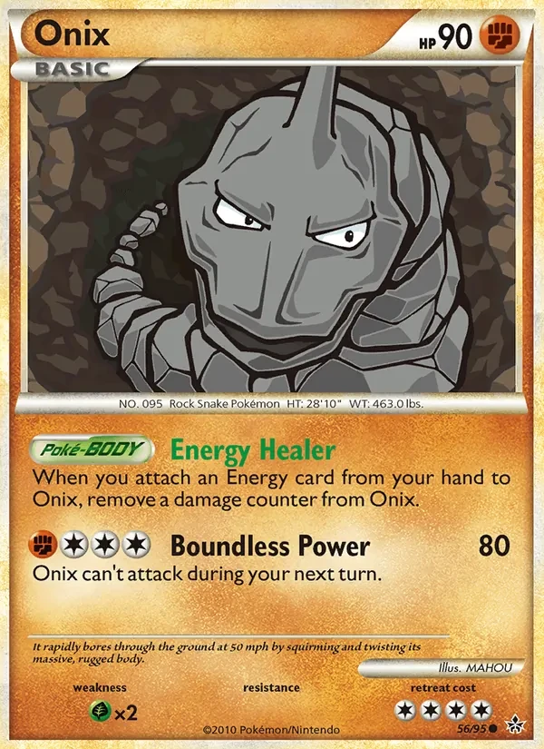 Onix 56/95 Unleashed Pokémon Karte