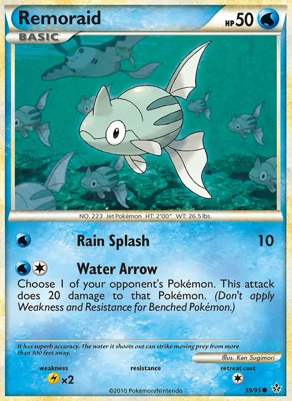 Remoraid 59/95 Unleashed Pokémon card