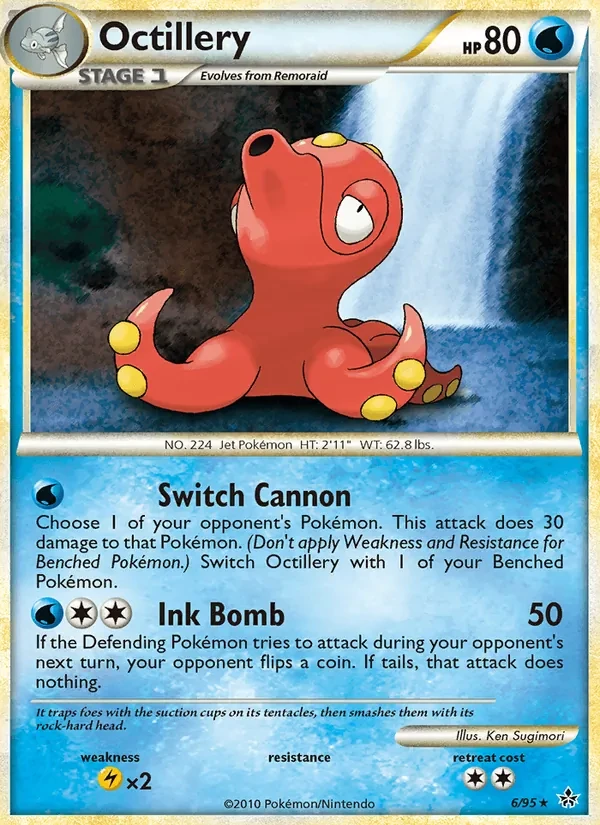 Octillery 6/95 Unleashed Pokémon card