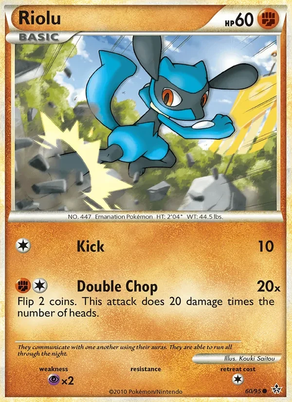 Riolu 60/95 Unleashed Pokémon card
