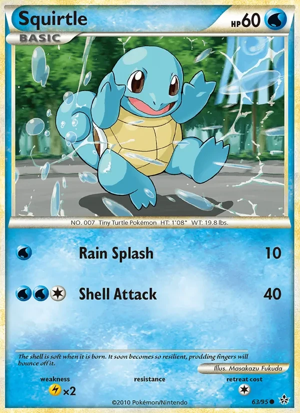Squirtle 63/95 Unleashed Pokémon card