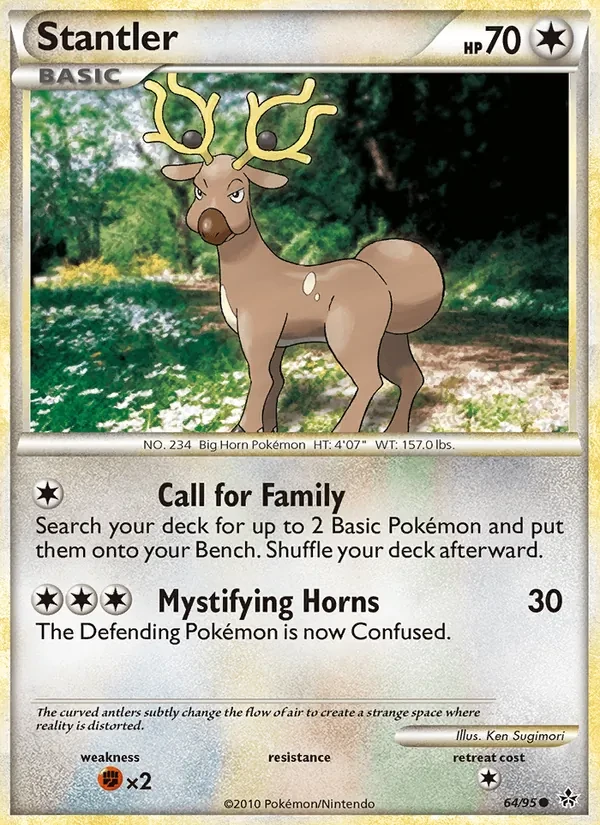 Stantler 64/95 Unleashed Pokémon card