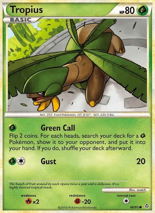 Carta Pokémon Tropius 66/95 Unleashed