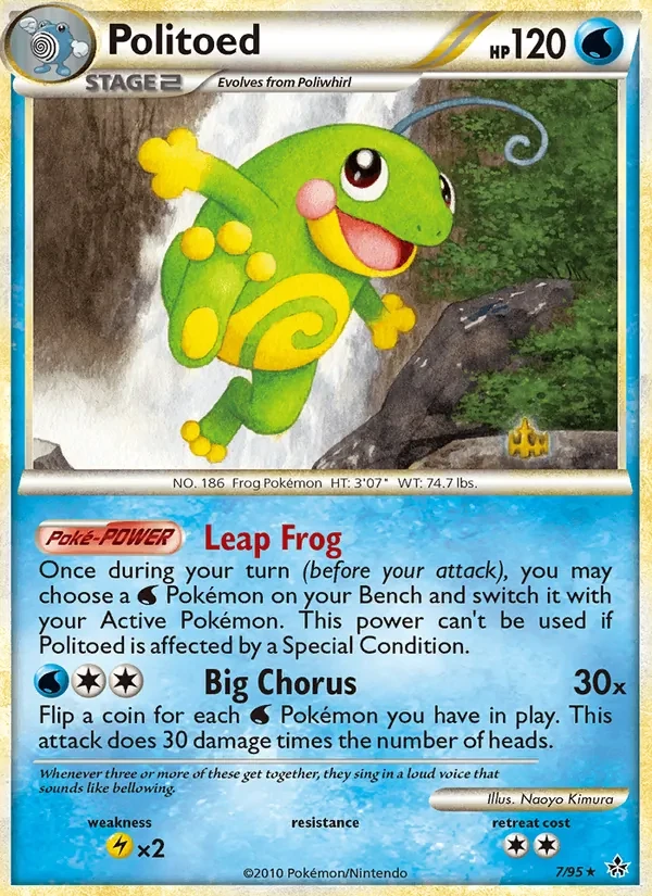 Politoed 7/95 Unleashed Pokémon card