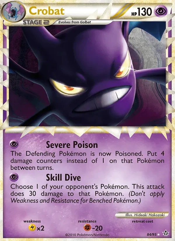 Crobat 84/95 Unleashed Pokémon card