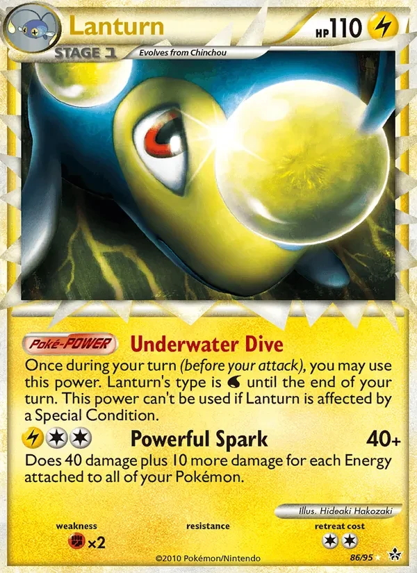Lanturn 86/95 Unleashed Pokémon card