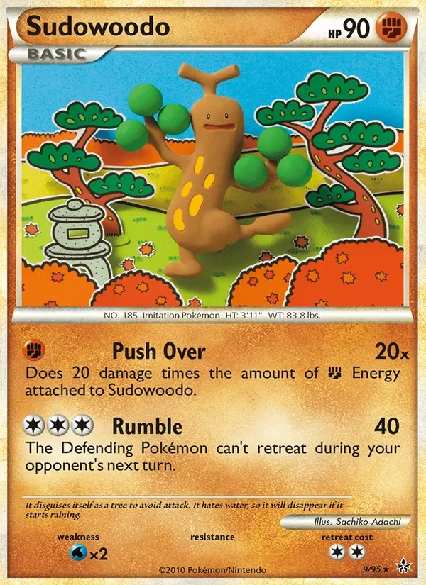 Sudowoodo 9/95 Unleashed Pokémon card