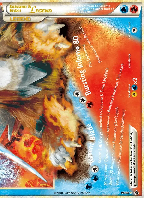 Suicune & Entei LEGEND 95/95 Unleashed Pokémon card