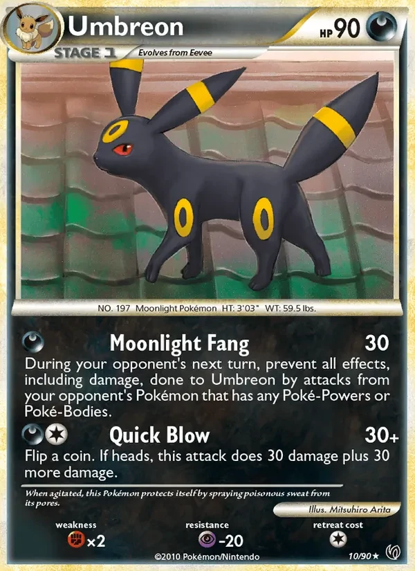 Umbreon 10/90 Undaunted Pokémon card