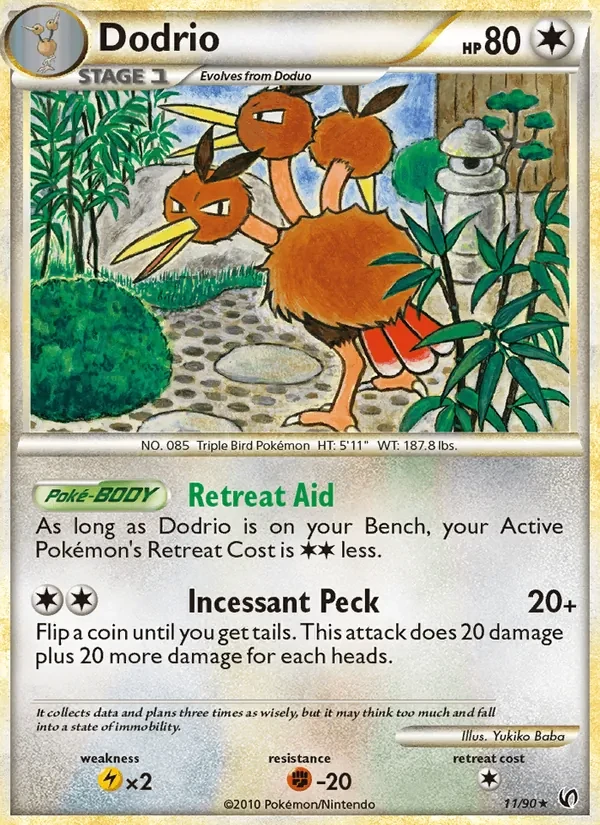 Dodrio 11/90 Undaunted Pokémon card