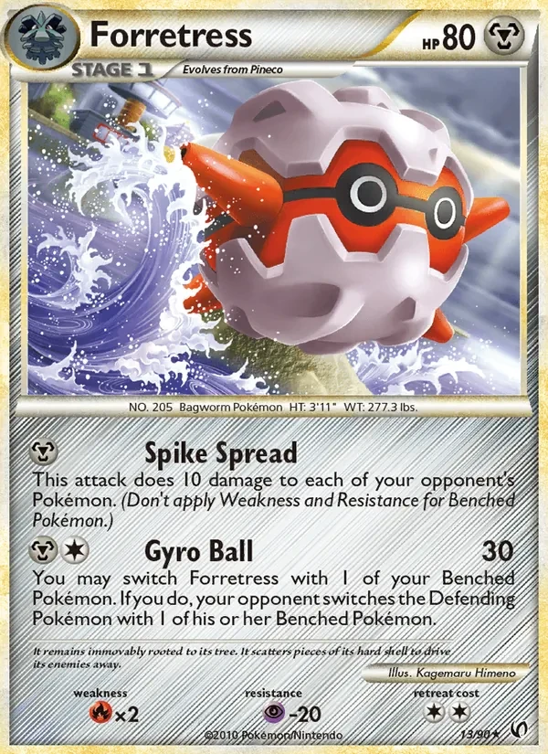Forretress 13/90 Undaunted Pokémon card