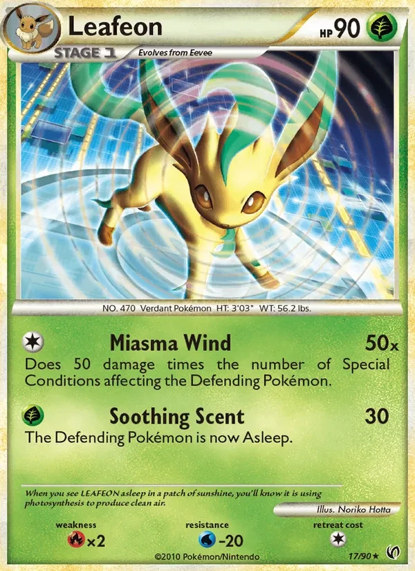 Leafeon 17/90 Undaunted Pokémon card