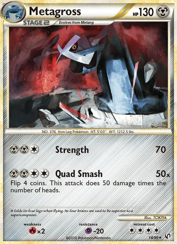 Metagross 18/90 Undaunted Pokémon card