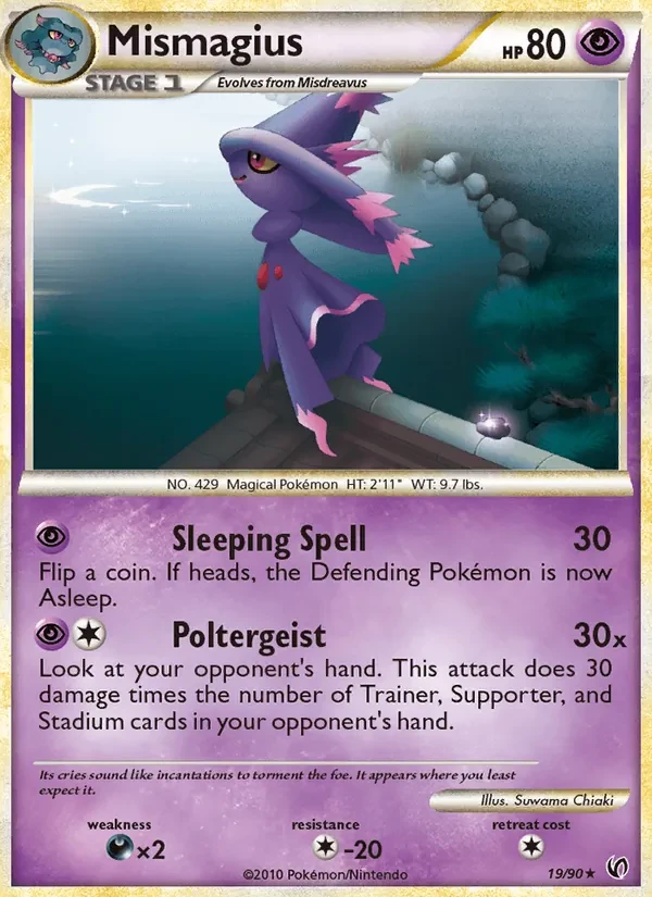Mismagius 19/90 Undaunted Pokémon card