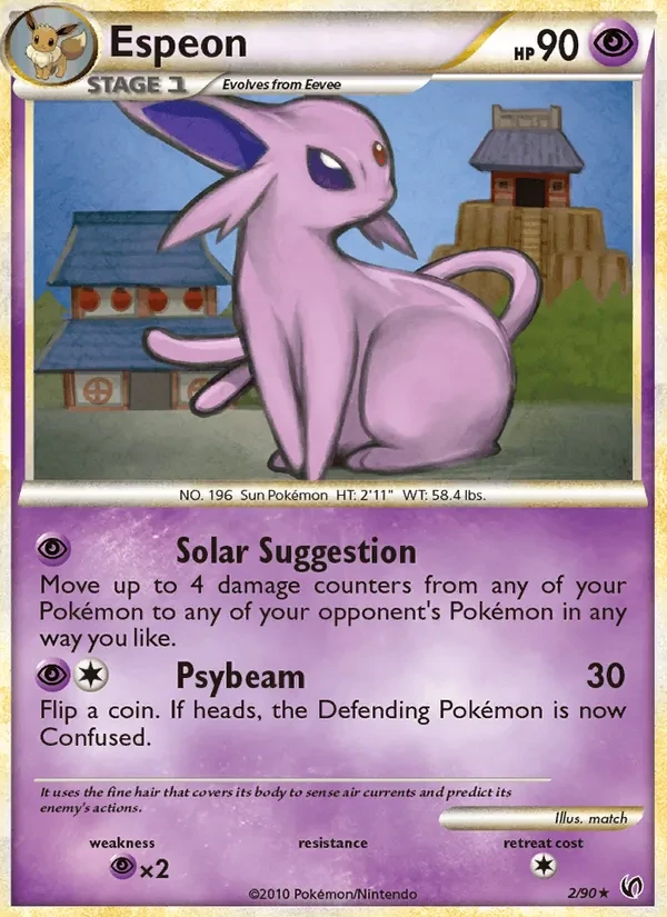 Espeon 2/90 Undaunted Pokémon card