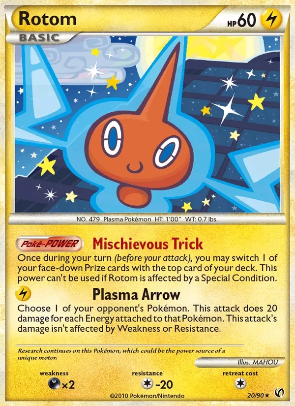 Rotom 20/90 Undaunted Pokémon card