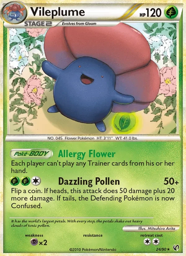 Vileplume 24/90 Undaunted Pokémon card