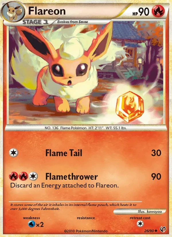 Flareon 26/90 Undaunted Pokémon card