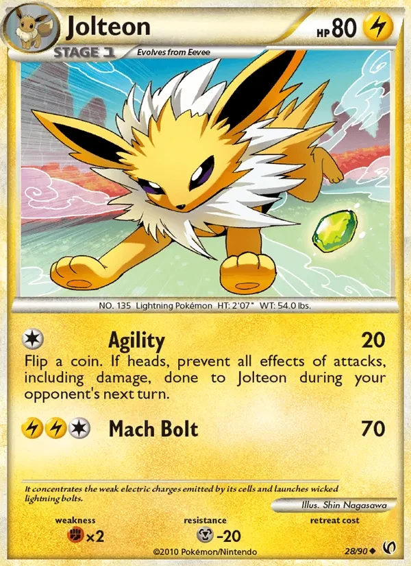 Carta Pokémon Jolteon 28/90 Undaunted