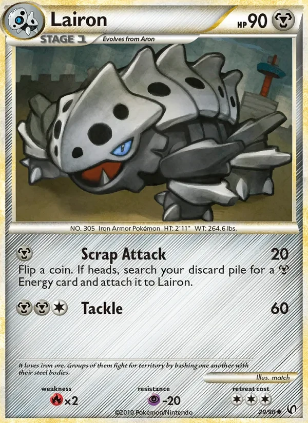 Lairon 29/90 Undaunted Pokémon card