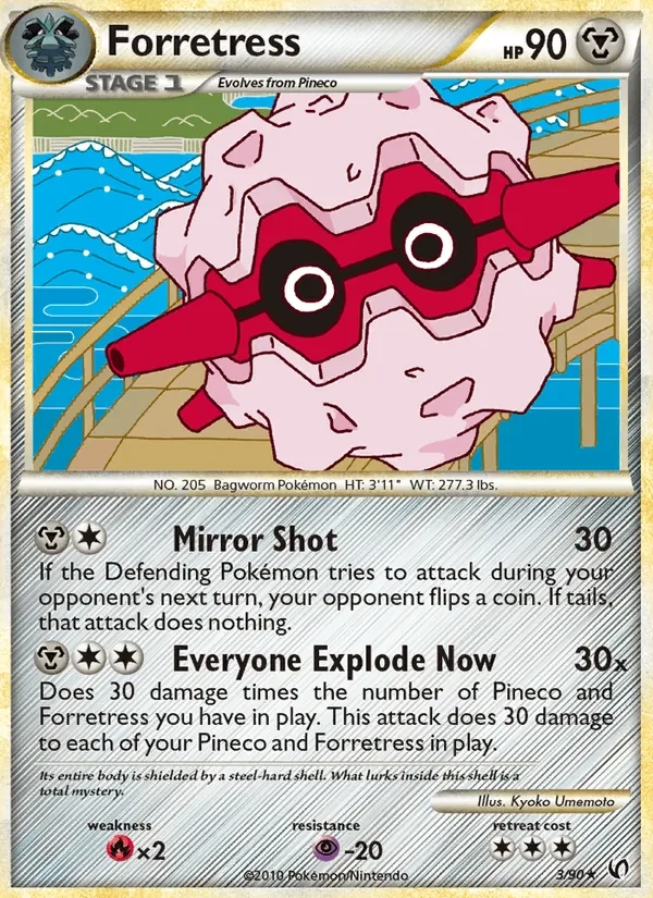 Forretress 3/90 Undaunted Pokémon card