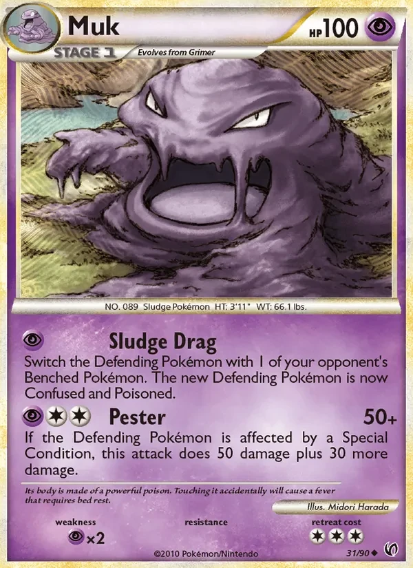 Muk 31/90 Undaunted Pokémon card