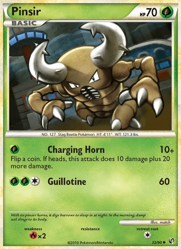 Pinsir 32/90 Undaunted Pokémon card