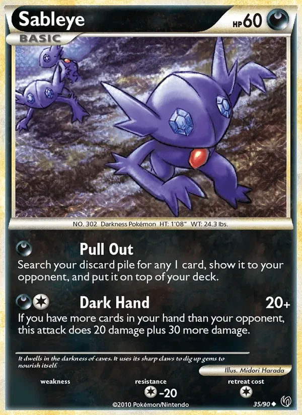 Sableye 35/90 Undaunted Pokémon card