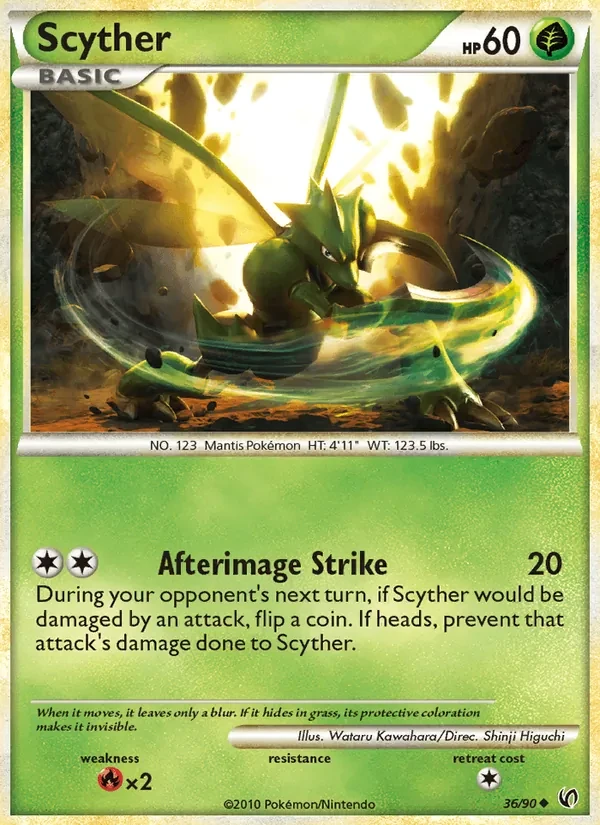 Scyther 36/90 Undaunted Pokémon card