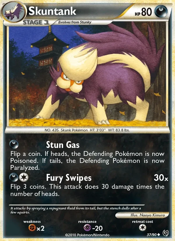 Carta Pokémon Skuntank 37/90 Undaunted