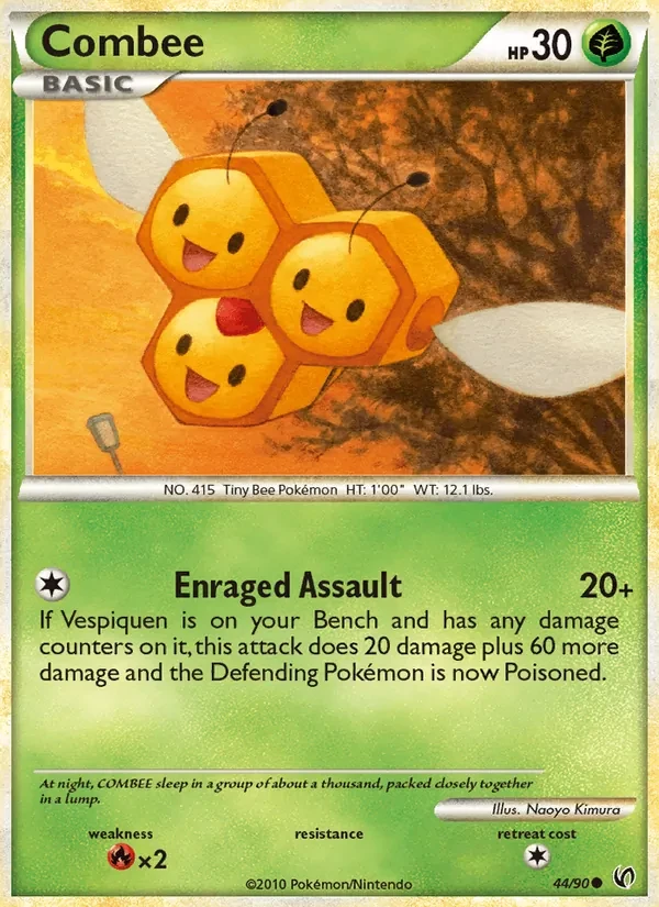 Combee 44/90 Undaunted Pokémon kaart