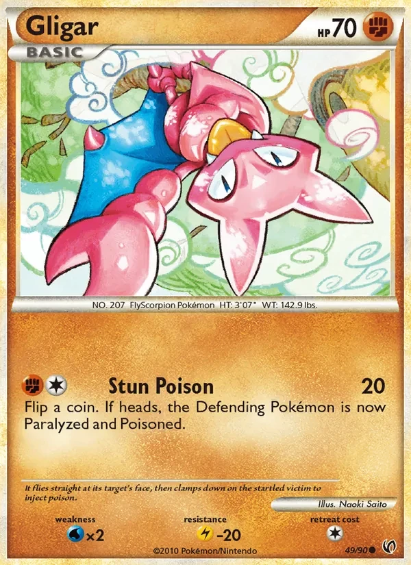 Gligar 49/90 Undaunted Pokémon card