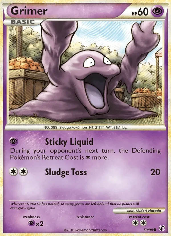 Grimer 50/90 Undaunted Pokémon card