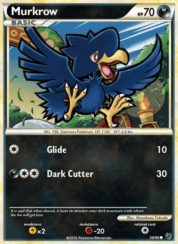 Murkrow 59/90 Undaunted Pokémon Karte