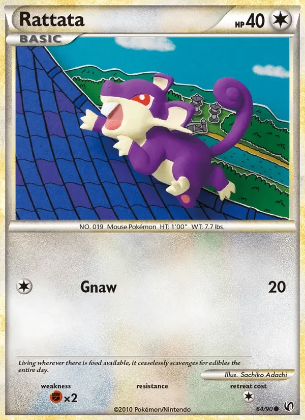Rattata 64/90 Undaunted Pokémon card