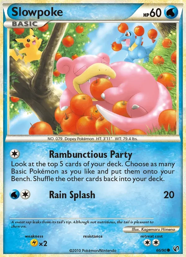 Slowpoke 66/90 Undaunted Pokémon card