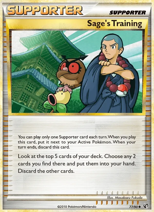 Sage's Training 77/90 Undaunted Pokémon Karte