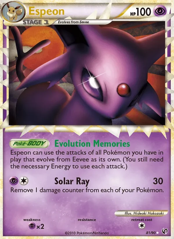 Espeon 81/90 Undaunted Pokémon card
