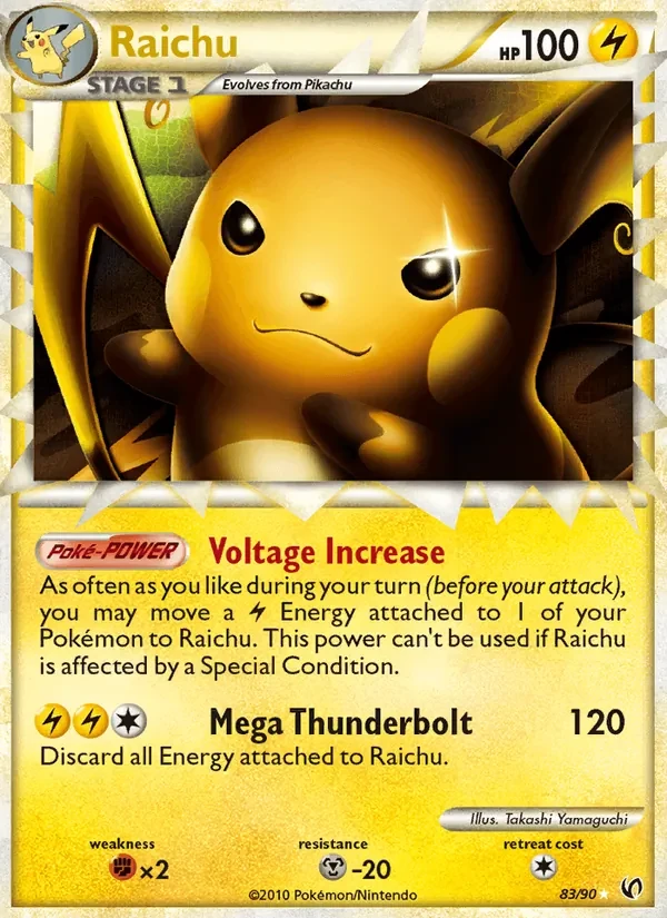 Raichu 83/90 Undaunted Pokémon card