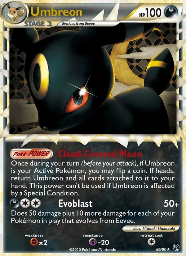 Umbreon 86/90 Undaunted Pokémon card