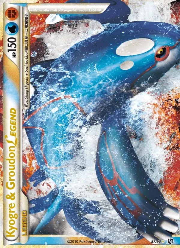 Kyogre & Groudon LEGEND 87/90 Undaunted Pokémon Karte