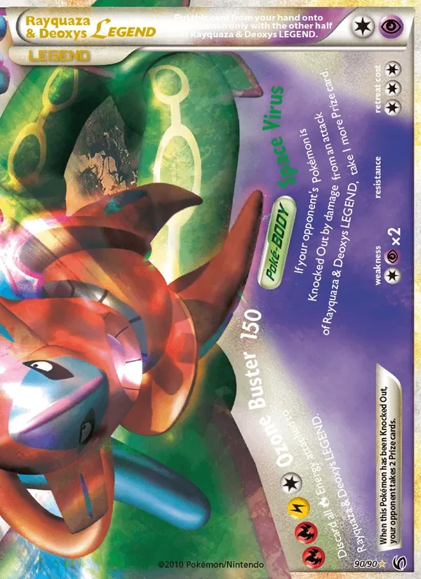 Rayquaza & Deoxys LEGEND 90/90 Undaunted Pokémon card