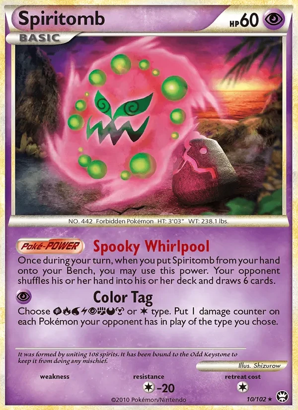 Spiritomb 10/102 Triumphant Pokémon card