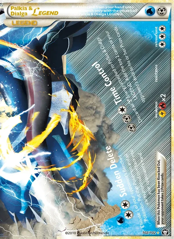 Palkia & Dialga LEGEND 102/102 Triumphant Pokémon card