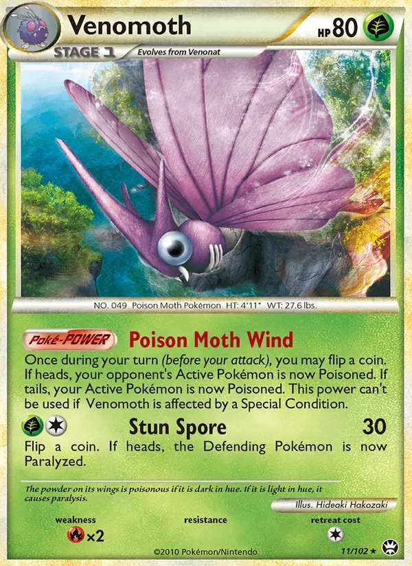 Venomoth 11/102 Triumphant Pokémon card