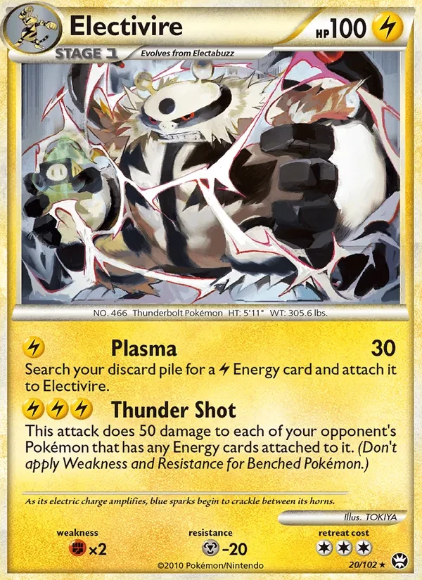 Electivire 20/102 Triumphant Pokémon card